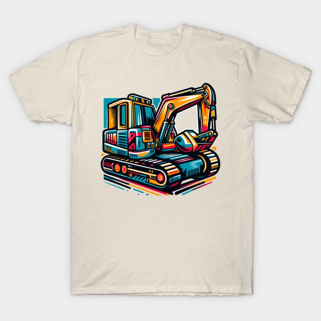 Excavator T-Shirt by Vehicles-Art